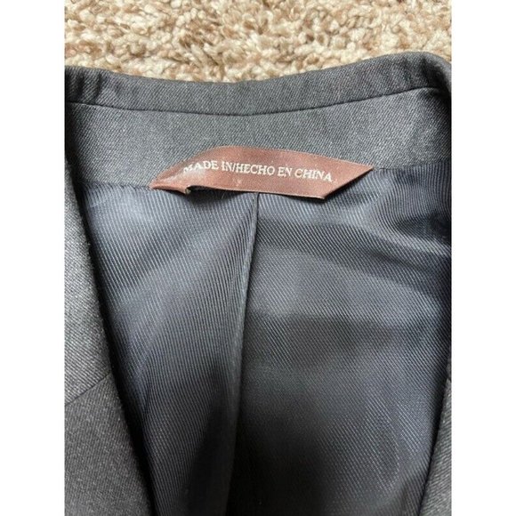 Perry Ellis Mens Single Breasted Blazer Gray Flap Pockets Classic Fit 40R New - Picture 7 of 10